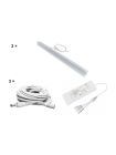 HiluX - Troldtekt LED-Set - 3 x PureLED 60 cm - 3000K - Inkl. 75W TRIAC/Push-Treiber