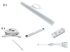 HiluX - Troldtekt LED-Set - 3 x PureLED 60 cm - 3000K - Inkl. 75W Treiber und Zigbee-Dimmer