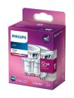 GU10 - Philips LED-Spot - 4,6W - 370lm - 3000K - 2er-Pack