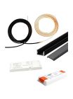 LED-Set für Akustikpaneele - 1 x 240 cm - Komplett - Schwarz - ZigBee