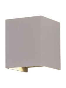 V-Tac 6W LED graue Wandleuchte - Eckig, einstellbarer Abstrahlwinkel, IP65 außen, inkl. Leuchtmittel - 3000K