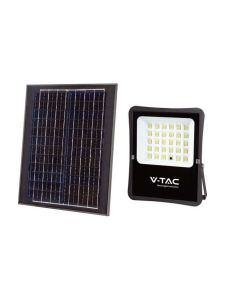 V-Tac - Solar-Fluter - 20W Solarpanel - Schwarz - Fernbedienung - 2400lm - RA80 - IP65 - 4000K