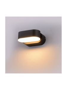 V-Tac 6W LED-Außenwandleuchte - Oval, drehbar 350 Grad, IP65, inkl. Leuchtmittel
