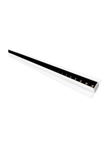HiluX - Troldtekt LED-Schiene UGR<16 - 120 cm - 36W - 3000K - CRI90 - 25 mm Platte - Weiß/Schwarz