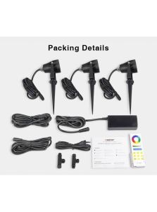 Miboxer - Gartenleuchte - 5,7W - RGB-CCT - Set 3 Stk - WiFi - 2.4GHz RF