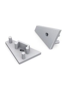 Endkappen für CORNER10 Gen2 - Silber m. Loch - 20 Stk.