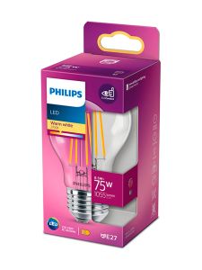 E27 - Philips LED-Leuchtmittel - Klar - 8,5 W - 1055 lm