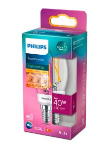 E14 - Philips SceneSwitch Kerzen-LED 470-180-90lm