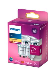 GU10 - Philips LED-Strahler 3,5 W - 255 lm 2er-Pack