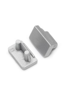 Endkappen für SLIM8 - Silber - 20 Stk