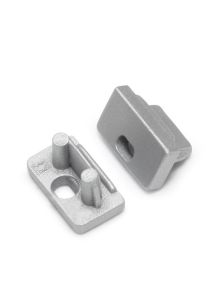 Endkappen für SLIM8 - Silber m. Loch - 20 Stk