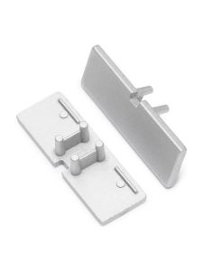 Endkappen für BACK10 - Silber m. Loch - 20 Stk