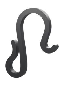 Lichterketten-Clips – Dachrinnenhaken für Weihnachtsbeleuchtung und Lichterketten - 15mm - Schwarz - 20 Stk.