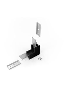 Winkel für LED-Profil LINEA20 - 90° - Schwarz - Stehend