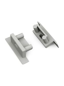 Endkappen für BEGTIN12 Gen2 SQ - Grau m. Loch - 20 Stk.