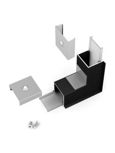 Winkel für LED-Profil LINEA-IN20 - 270° - Schwarz - stehend