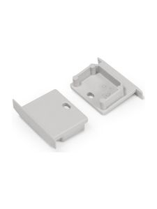 Endkappen für LINEA-IN20 - Grau mit Loch - 20 Stk.