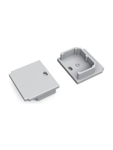 Endkappen für LINEA-IN20 TRIMLESS - Silber mit Loch - 20 Stk.