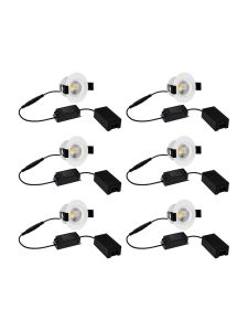 HiluX D3 Tilt360 6er-Pack - Full Spectrum LED-Einbaustrahler - Ra97 - 2700 K - Weiß