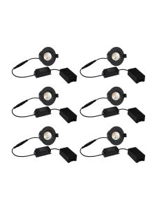 HiluX D3 Tilt360 6er-Pack - Full Spectrum LED-Einbaustrahler - Ra97 - 2700K - Schwarz