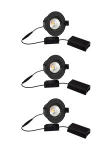 HiluX D8 Tilt360 3er-Pack - Full Spectrum LED-Einbaustrahler - Ra97 - 3000K - Schwarz