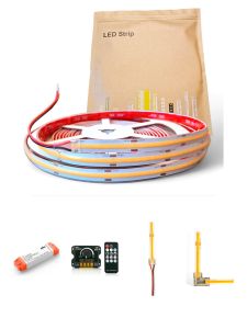 HiluX COB-LED-Streifen 3000K m. Fernbedienung - 5m - Komplett-Set