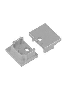 Endkappen für PLANE14 - Silber mit Loch - 20 Stk