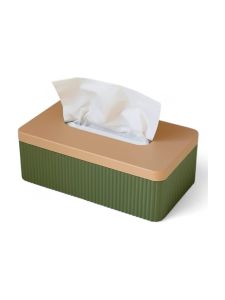 Simiu - TISSIVA - Papierspender - eckig - Olivgrün/Beige - 25 x 14cm