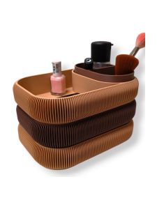 Simiu - STACKSEY - Make-up-Ständer - Groß - Mokka/Beige - 22 x 14cm