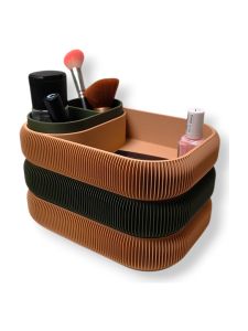 Simiu - STACKSEY - Make-up-Ständer - Groß - Oliv/Beige - 22 x 14cm