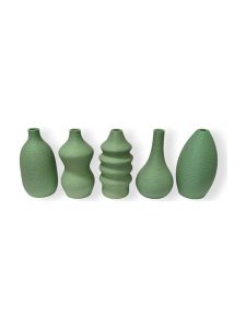 Simiu - MINI VASES - Magnetisch - 6 cm - 5 Stk. - Staubgrün