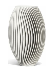 Simiu - LAMEL-Vase - 18 cm - Hellgrau