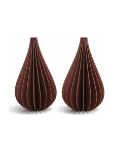 Simiu - Weihnachtsanhänger - 6 cm - Tropfen - Bordeauxrot - 2er-Pack