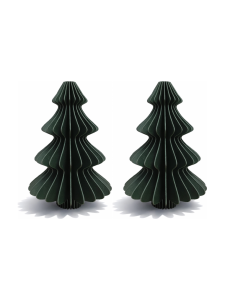 Simiu - Weihnachtsanhänger - 6 cm - Tannenbaum - Grün - 2er-Pack