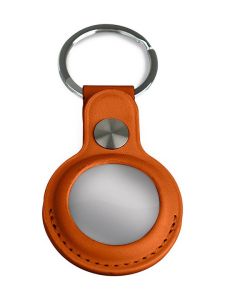 Airtag-Schlüsselanhänger - Leder - Braun