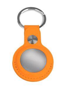 Airtag-Schlüsselanhänger - Leder - Orange