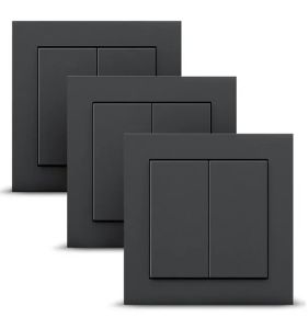 Senic Friends Of Hue-Schalter - Anthrazit - 3er-Pack