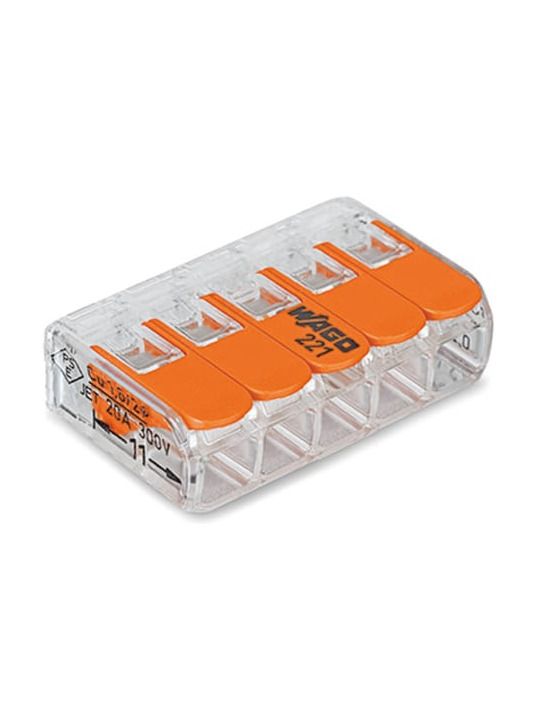 Wago 221 Verbinder 5x4 mm²