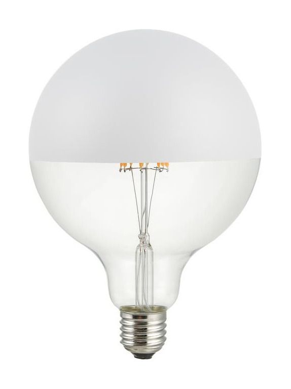 E27 - SPL Premium Globe mit Spiegelkappe - Weiß - Ø:125mm - 2500K - CRI 93 - Dimmbar