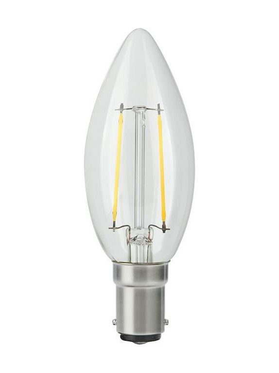Ba15d - SPL Candle - Klar - 250lm - 2500K - CRI 93 - Dimmbar