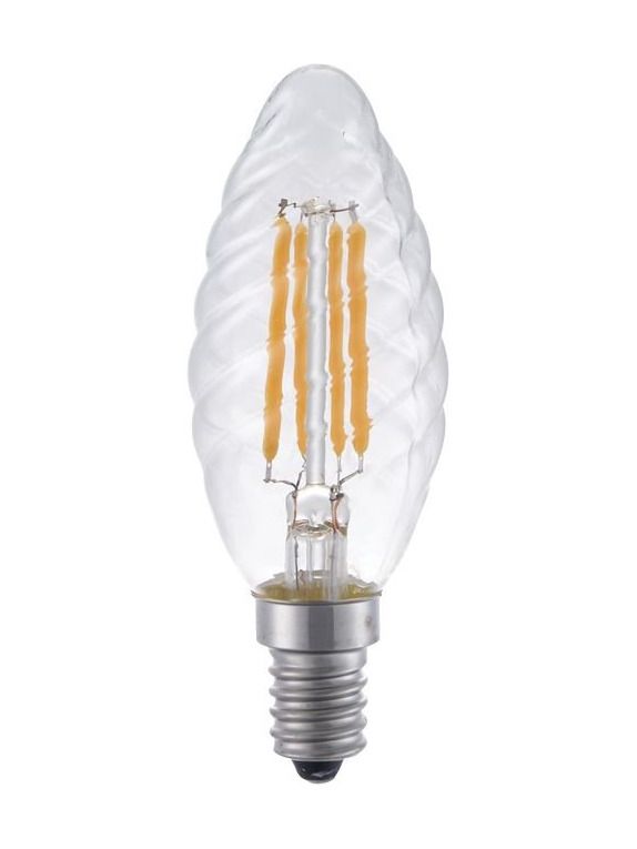 E14 - SPL Twisted Candle - Klar - 350lm - 2200K - CRI 90 - Dimmbar