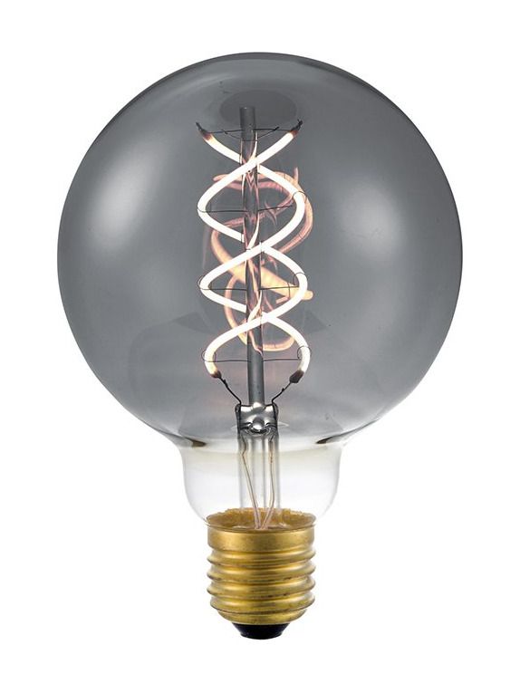 E27 - SPL FleX Double Helix - Smoke - Ø:95mm - 120lm - 2200K - CRI 80 - Dimmbar