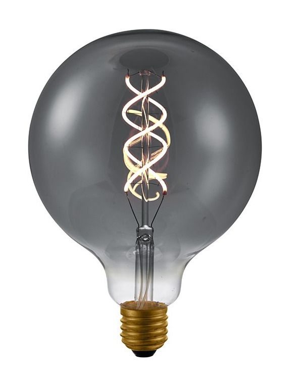 E27 - SPL FleX Double Helix - Smoke - Ø:125mm - 120lm - 2200K - CRI 80 - dimmbar