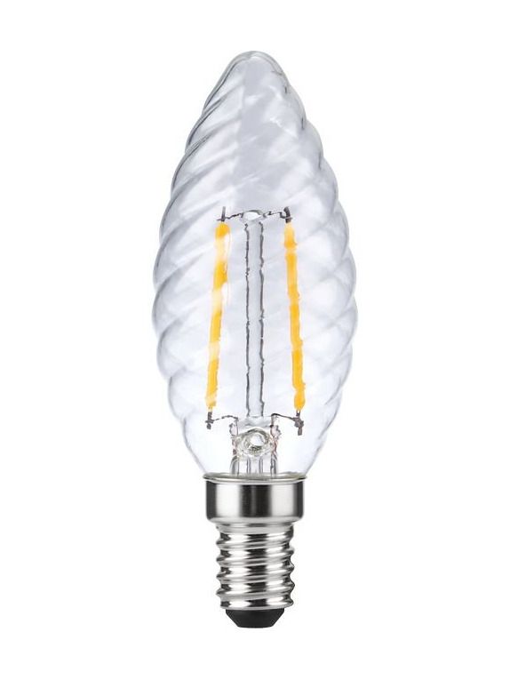 E14 - SPL Twisted Candle - Klar - Ø:35mm - 150lm - 2500K - CRI 90 - Dimmbar