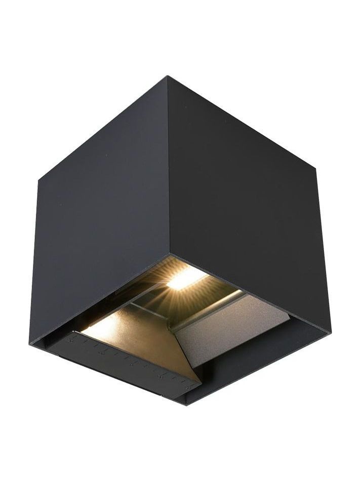V-Tac 9W Solar-Wandleuchte LED - Schwarz, Sensor, IP65, 860 lm, 4000K