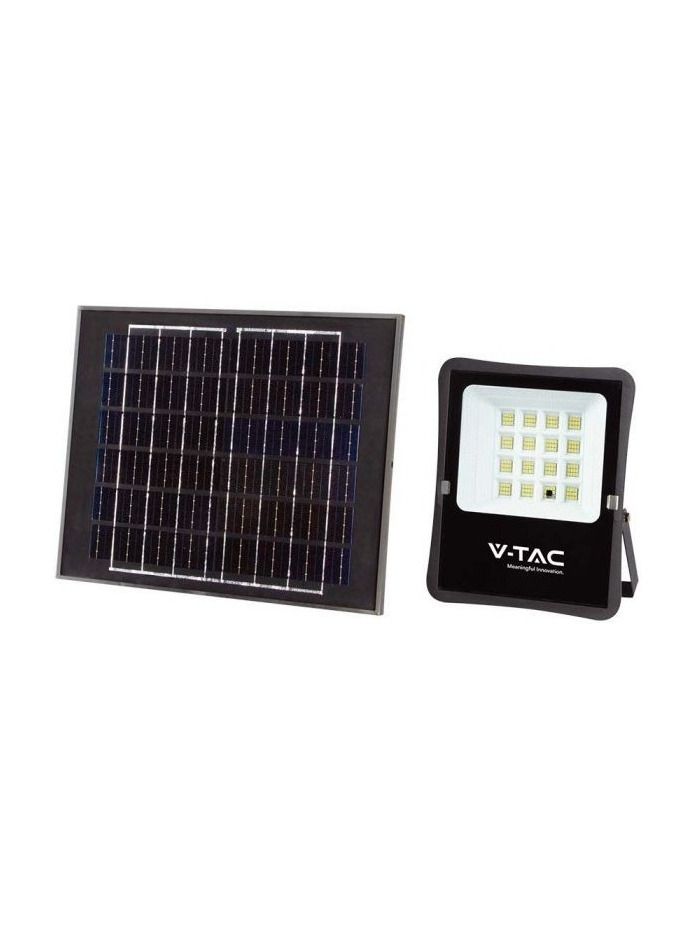 V-Tac Solar-Fluter LED 1200lm - Schwarz, inkl. 12W-Solarpanel, Fernbedienung, IP65