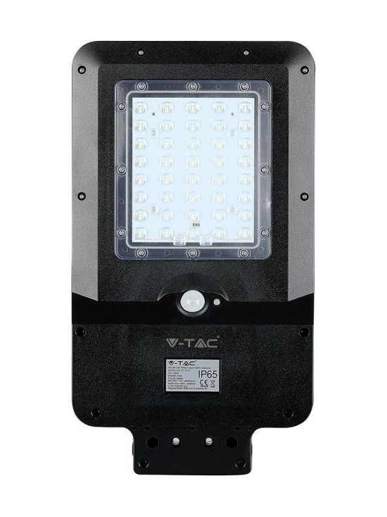 V-Tac 15W Solar-Straßenleuchte LED - Schwarz, inkl. Solarzelle, Sensor, IP65