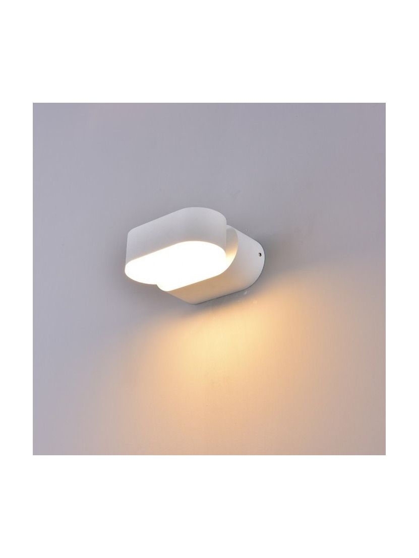 V-Tac 6W LED-Wandleuchte weiß - Oval, drehbar 350 Grad, IP65 außen, 230V, inkl. Leuchtmittel