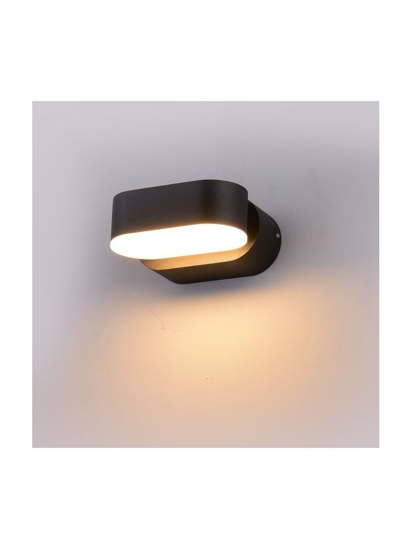V-Tac 6W LED-Außenwandleuchte - Oval, drehbar 350 Grad, IP65, inkl. Leuchtmittel