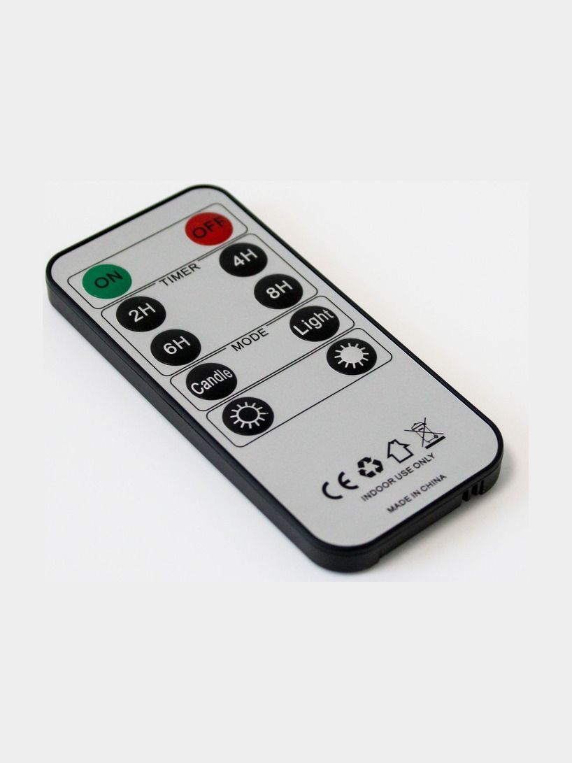 Fernbedienung für LED-Kerzen - 10 Tasten, Timer, Dimmung, Ein-/Aus-Funktion